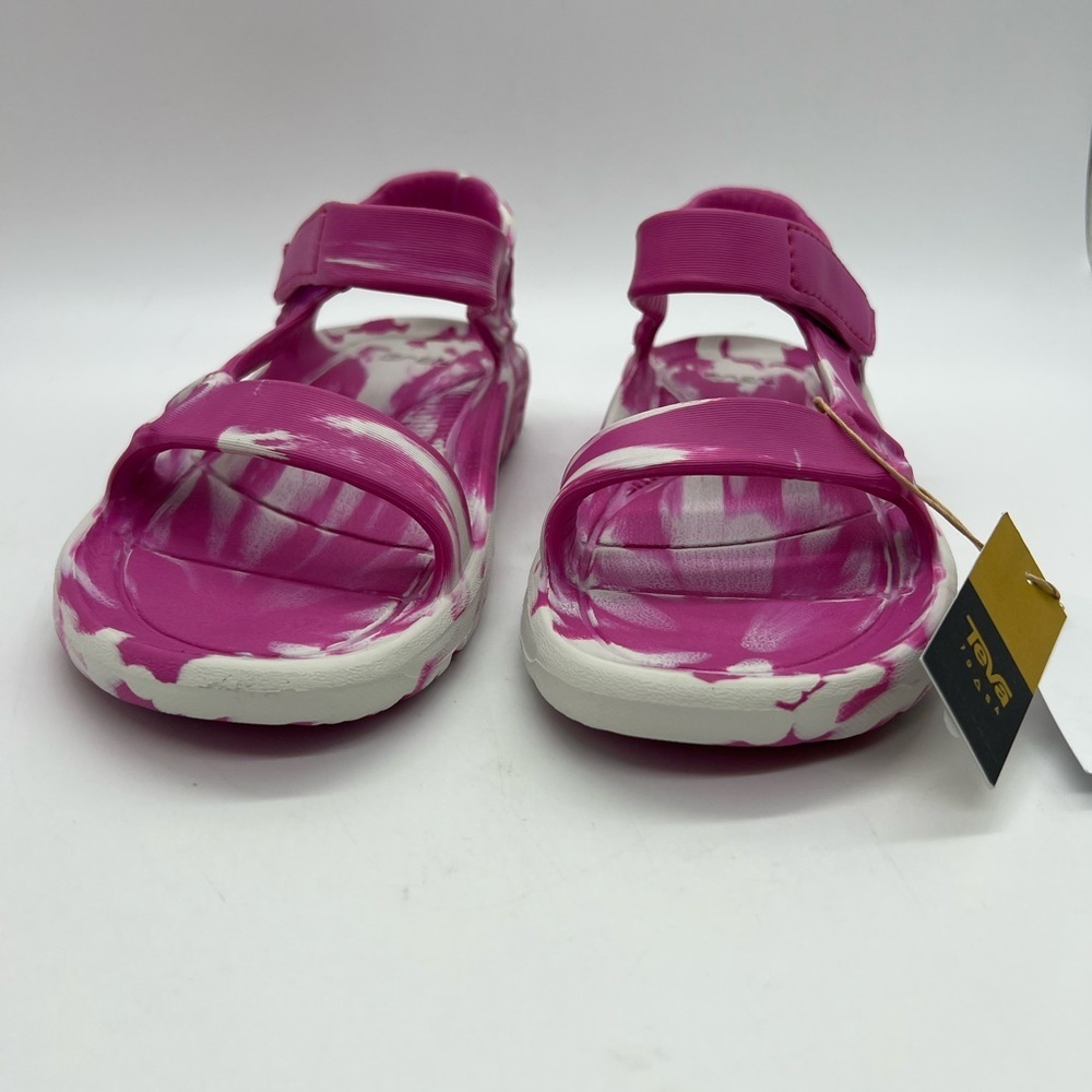 Teva Kids Pink and White Swirl Sandals With Velcro Strap Size Big Kid 3 NWT